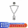 Cadena de varilla roscada interna de acero inoxidable con incrustaciones de circonita, joyería, pendientes de tachuela para el lóbulo de la oreja, pendientes de piercing de cartílago de alta gama