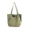 Bolsa de lona lavable de gran capacidad estilo coreano y japonés para mujer, nuevo modelo 2026, bolso de hombro para ir al trabajo, bolso de mano versátil para estudiantes