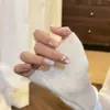 Uñas Postizas Portátiles Star KT Cat de 30 Piezas con Perlas de Cristal y Efecto Ojo de Gato, Puntas de Uñas Postizas Pre-hechas Portátiles, Venta al por Mayor Transfronteriza