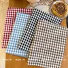 Tela de cuadros de algodón, tejido liso de hilo teñido de algodón puro, estilo fresco para camisas, ropa, faldas, tela para manualidades DIY, material de algodón