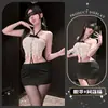 Ropa interior de encaje Chao Mu para mujer qqny body ajustado de secretaria coqueta sexy erótica ropa de dormir tentación sexy uniforme