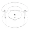 Suporte de Exibição de Perfume em Acrílico Transparente, Prateleira de Armazenamento de Cosméticos Semicircular de Três Camadas, Suporte de Armazenamento de Amostras de Batom Estilo Escada