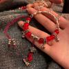 Pulsera Tejida Ajustable con Cuentas Chinas Nueva Diseño Nicho Femenino Antiguo Cool de Alta Gama Combinable Joyería