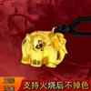 Nuevo Estilo Tienda de Oro Réplica de Colgante Tradicional de Elefante de Oro Arena, Simbolizando Buena Fortuna en Todos los Aspectos, y el Colgante No se Desvanecerá Incluso si se Quema