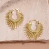 Brincos de Fogos de Artifício Metálicos Vazados Redondos Irregulares Europeus e Americanos Transfronteiriços Nicho Moda de Alto Padrão Brincos Personalizados para Mulheres