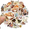 50 registros de memoria diario de mano retro material decorativo DIY pegatinas papelería estudiantil transfronteriza pegatinas venta al por mayor