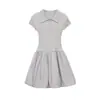 Comercio Exterior Ropa de Mujer 2026 Nueva Moda Europea y Americana Versátil Ajustado Ceñidor de Cintura Vestido de Punto Patchwork para Mujer C85067