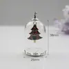 Criativo Papai Noel Árvore de Natal Boneco de Neve Cobertura de Vidro Transparente Pingente Série de Natal Chaveiro Pingente de Presente