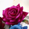 Flor Artificial de Rosa de Aproximadamente 6.5 cm Hecha de Tela Afelpada, Flor Decorativa, Ramillete, Arco de Flores, Decoración Floral, Decoración de Boda