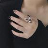 Anillo Nuevo Transfronterizo Exagerado Anillo de Dedo Índice Irregular de Planeta para Mujer Ajustable Anillo Exagerado Marea