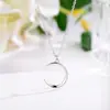 Colar de Lua com Design de Nicho Dz para Mulheres, Corrente de Clavícula com Superfície Lisa, Estilo Minimalista Versátil da Moda, Joias Frescas e Discretas para Atacado