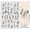 Cross-border New nail Art Sticker Bronzing Leopard Black Gold Rosa Gold Planta Linha Abstrata Unha adesiva Adesivo prego