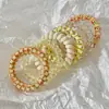 Corda de Telefone Colorida de Alta Elasticidade e Durabilidade, Elástico de Cabelo Sem Costura e Que Não Estica, Prendedor de Cabelo Feminino, Elástico de Borracha, Acessório de Cabelo de Bola