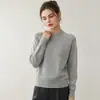 Suéter de malha de lã grossa sem costura com gola alta, simples, manga raglan, caimento solto, adequado para o trabalho ou uso casual, estilo pullover