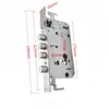 Cuerpo de Cerradura Universal para Puertas de Entrada, Cerraduras de Puerta Antirrobo, Puertas de Madera, Cerraduras de Puerta de Dormitorio, Cabeza Cuadrada Pequeña Silenciosa, Cuerpo de Cerradura Mecánica de Cabeza Redonda Grande