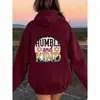 Sudadera con capucha de comercio exterior transfronterizo adecuada para Temuwish Amazon Diseños impresos: Mantente Humilde y Amable