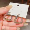 Pendientes de Aro Geométricos de Metal de Moda Estilo Japonés Coreano para Mujer Exquisitos Pequeños Versátiles Adornos para Orejas de Celebridad de Internet