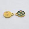 Colgante Chapado en Oro de los Cinco Dioses de la Riqueza con Diseño de Goteo de Aceite, Accesorios para Joyería DIY al por Mayor, Collar Nuevo de Estilo Chino