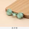 Botón de placa de cheongsam de clase A de Hengmeihe, botón de capullo de flor de cuentas de jade de estilo nacional, botón chino hecho a mano, accesorios superiores de traje Tang
