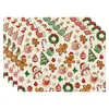 Amazon Manteles Navideños Muñeco de Nieve Árbol de Navidad Manteles Decoración de Mesa de Comedor Occidental Manteles Aislantes Fiesta Navideña