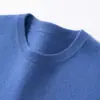 26 Nuevo Suéter de Cachemira para Hombre Otoño/Invierno, Cuello Redondo, Cálido, Color Sólido, Tejido de Manga Larga, Suéter Básico Casual de Negocios
