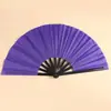 Um pé 33cm preto e branco anel vermelho ventilador preto puro ventilador de kung fu abertura e fechamento suave transfronteiriço leque dobrável antigo