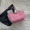 Bolso Tote de Mano Hermoso Fresco Estilo Coreano para Mujer 2025 Primavera Nueva Llegada Rayado Combinable Bolso de Hombro Moderno Bolso de Axila