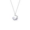 Colar Aria Flower Love Prata Esterlina 925 Feminino Design de Nicho Luz Luxo Zircão Clavícula Corrente Estilo Ins Pingente de Pedra Esmaltada