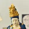 Adornos de Avalokiteshvara Guanyin de Agua y Luna de Estilo Chino Estatua de Buda Escultura Zen Decoración de Entrada para Salón de Té de Alta Gama de Estilo Chino