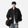 Jaqueta de Trabalho Americana Retro Nasa Masculina Primavera e Outono 2025 Nova Solta Casual Juventude Gola Lapela