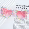 Festa de Aniversário de Princesa Pérola Letras Inglesas Meninas Óculos de Sol Rosa Amor Óculos de Sol Ponto Cruzamento Dropshipping