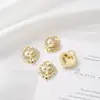Colgante Chapado Diamante Perla Flor Calada Corazón Cepillado Corazón Melocotón Mariposa Accesorios de Joyería Colgante de Collar DIY Pendientes