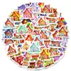 Nuevo Set de 56 Pegatinas de Casa de Caramelo Suaves y Lindas, Casas Pequeñas de Cuento de Hadas Coloridas, Pegatinas para Decoración de Diario, Pegatinas Lindas