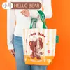 Bolsas de Mano Tejidas Personalizadas Transfronterizas en Stock, Bolsas de Compras Tejidas Regalo Creativo, Bolsas Tejidas Impermeables Laminadas de Gran Capacidad