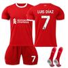 23-24 Liverpool Jersey Home 11 Salah 4 Van Dijk 66 Arnold Jersey Football Jersey Set Atacado