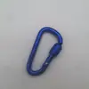 Hebilla de alpinismo con llavero de aleación de aluminio de 6 cm para exteriores con cierre y hebilla de mochila de suspensión rápida, hebilla colgante tipo D con cierre.