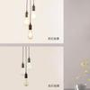 Lámpara de araña moderna y sencilla para restaurante, bar, iluminación decorativa, estilo industrial retro americano transfronterizo, lámpara de hierro de tres cabezas