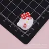 Accesorios de resina de gato KT a cuadros multicolor tipo macarrón, funda de teléfono DIY con pegamento de crema, llavero, zuecos