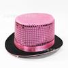 Chapéu de Jazz Lantejoula Chapéu de Mesa para Performance Chapéu de Styling Chapéu de Feltro Não Tecido Chapéu Hip-Hop Adulto Exportação