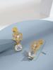 Aretes Casuales Nicho Elegantes de Alta Gama Aguja de Plata S925 Zircón para Mujer Exquisitos Aretes de Perlas Clips para Orejas Sin Perforar