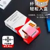 Isqueiro Trapezoidal à Prova de Vento Vermelho Fogo Personalizado Criativo com Gradiente Metal Insuflável Isqueiro Especial para Fumar Masculino e Feminino Venda por Atacado