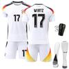 Traje de Futebol Casa Euro 2024 Alemanha Nº 13 Muller 8 Kroos 6 Kimmich Traje da Seleção Nacional