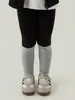 Leggings para niñas Wulibu, pantalones cortos de moda para primavera y otoño con bloques de color para niños, pantalones ajustados para niñas pequeñas