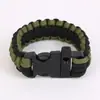 Pulsera Multifuncional de Supervivencia para Exteriores, Iniciador de Fuego de Emergencia para Senderismo y Camping, Silbato de Supervivencia, Pulsera Tejida, Pulsera Salvavidas
