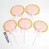Decoración para pastel de estrella de cinco puntas pequeña y linda tarjeta con palillo bandera de tarjeta popular en línea lindos adornos de decoración para hornear