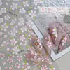 Adesivos de Arte para Unhas Camélia Rosa Primavera Verão 5D Em relevo Tridimensional Flores Amarelas Pequenas Frescas Decalques de Decoração para Unhas DIY
