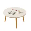 Mesa Pequeña para Dormitorio, Mesa de Lujo Ligero, Mesa de Café Moderna para Sala de Estar, Uso en Casa, Ventana de Rincón, Mesa Redonda Pequeña Simple, Apartamento Pequeño, Madera Maciza
