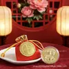 Año de la Oveja Moneda Conmemorativa de la Suerte Sobres Rojos de las Cien Bendiciones Dinero Oveja Moneda de Oro Sobre Rojo para Año Nuevo Oveja del Zodiaco Sobre Rojo de Lámina de Oro Saludos de Año Nuevo