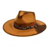 Tendencia de personalidad de la moda europea y americana transfronteriza sombrero de fieltro diseño original sombrero fedora temperamento británico sombrero de lana outlet de fábrica
