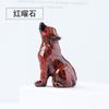 Natural Crystal Wolf animal escultura pedra semi-preciosa etiqueta mineral casa desktop decoração artesanato ornamentos
